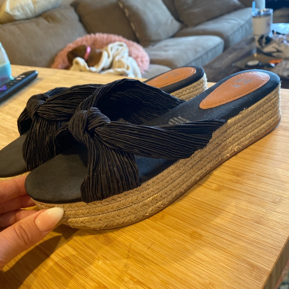 H&M wedge sandals.  Worn once’s. Size 8.